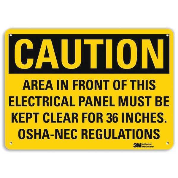 Plastic Caution Sign, 4 Holes, 14