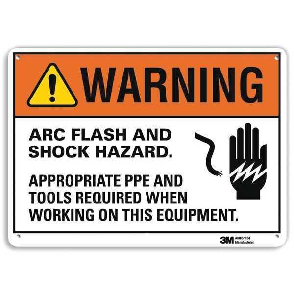 Plastic Warning Sign, 4 Holes, 10