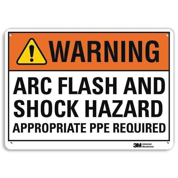 Plastic Warning Sign, 4 Holes, 14