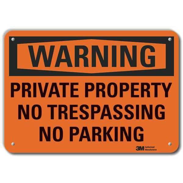 Warning Sign, 7 in H, 10 in W, Aluminum, Vertical Rectangle, English, U6-1205-NA_10x7
