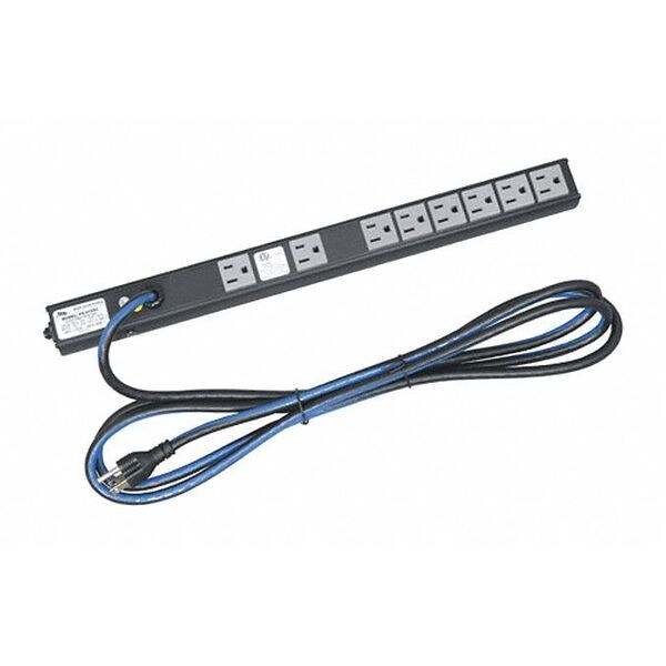 Slim Power Strip, 8 Outlet, 15A