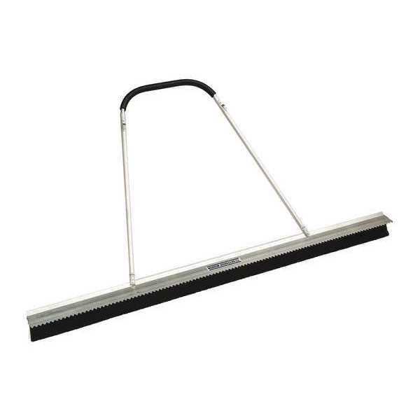 84 in Sweep Face Broom, Stiff, Synthetic, Black, 46 in L Handle