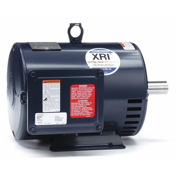 3-Phase General Purpose Motor, 5 HP, 184T Frame, 230/460V AC Voltage, 1,755 Nameplate RPM
