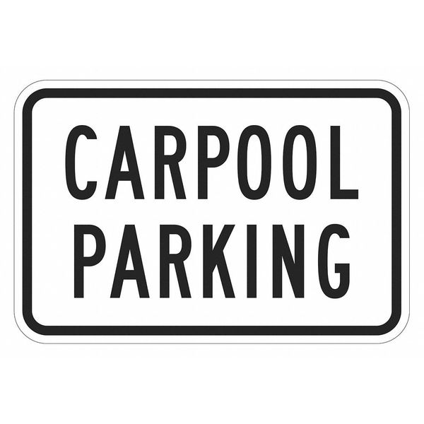 Car Pool Parking Sign, 12