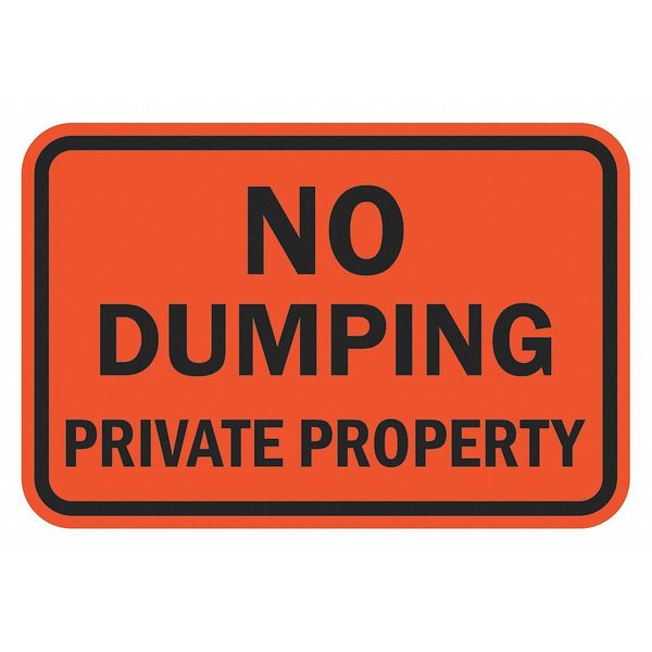 Facility Sign, 12 in H, 18 in W, Aluminum, Horizontal Rectangle, English, T1-1719-DG_18x12
