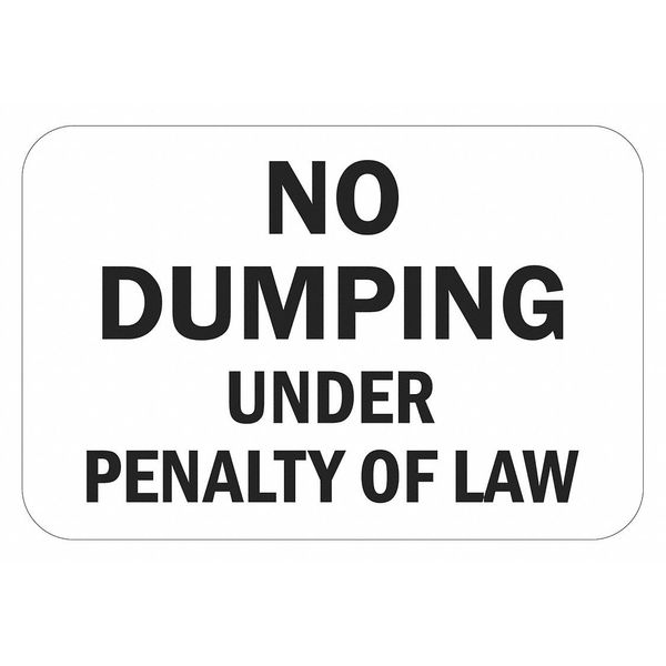 Facility Sign, 12 in H, 18 in W, Aluminum, Horizontal Rectangle, English, T1-1722-EG_18x12