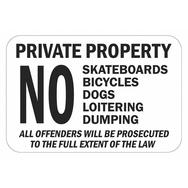 Warning Sign, 12 in H, 18 in W, Aluminum, Horizontal Rectangle, English, T1-1749-HI_18x12
