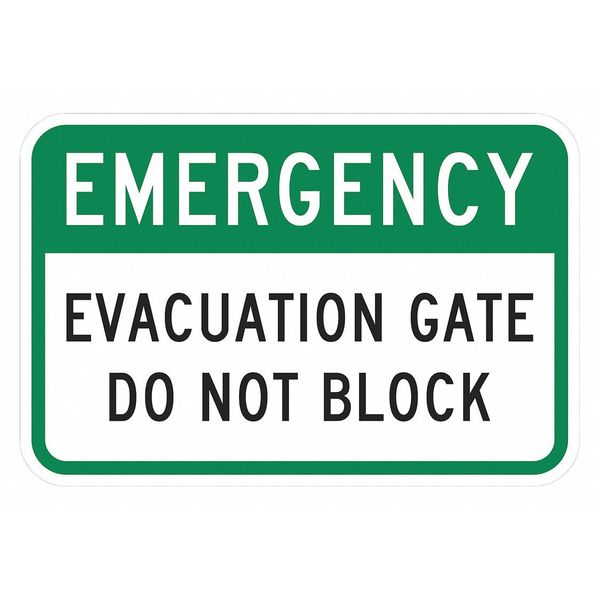 Entrance Sign, 12 in H, 18 in W, Aluminum, Horizontal Rectangle, English, T1-1664-DG_18x12