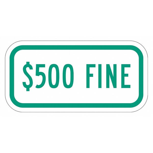 Fine Supplemental Parking Sign, 6