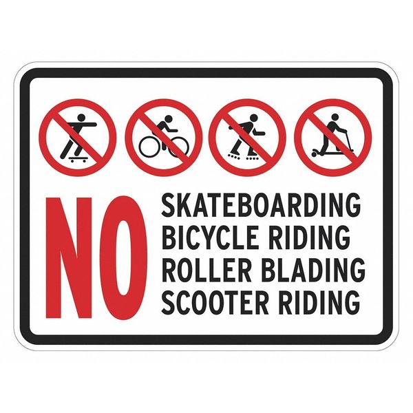 Warning Sign, 12 in H, 18 in W, Aluminum, Horizontal Rectangle, English, T1-1110-DG_18x12