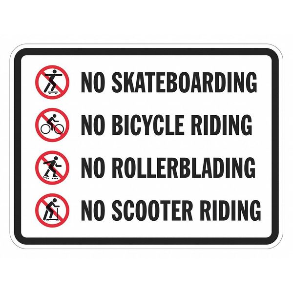 Warning Sign, 12 in H, 18 in W, Aluminum, Horizontal Rectangle, English, T1-1228-DG_18x12