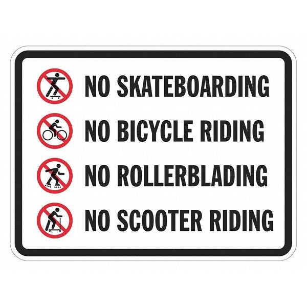 Warning Sign, 18 in H, 24 in W, Aluminum, Horizontal Rectangle, English, T1-1228-EG_24x18