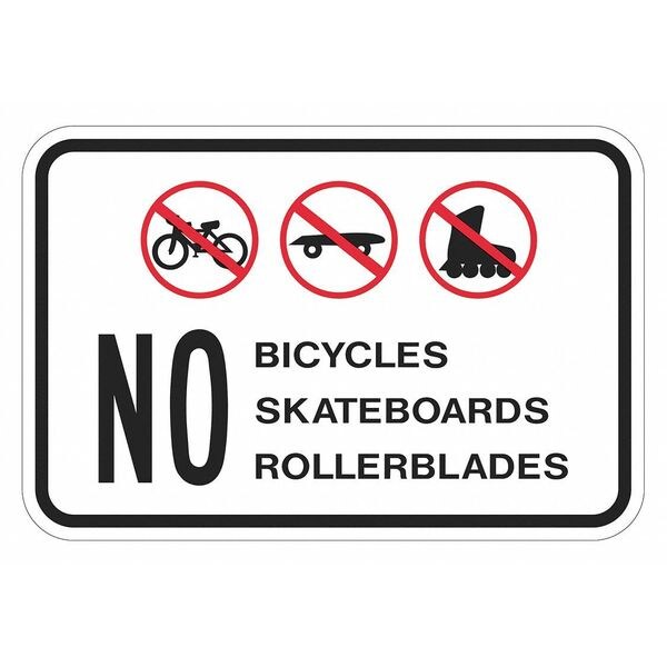 Warning Sign, 12 in H, 18 in W, Aluminum, Horizontal Rectangle, English, T1-1231-DG_18x12