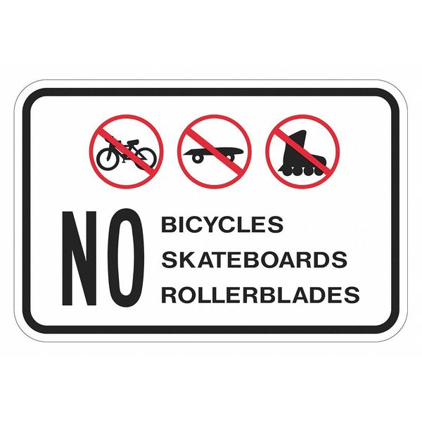Warning Sign, 12 in H, 18 in W, Aluminum, Horizontal Rectangle, English, T1-1231-EG_18x12