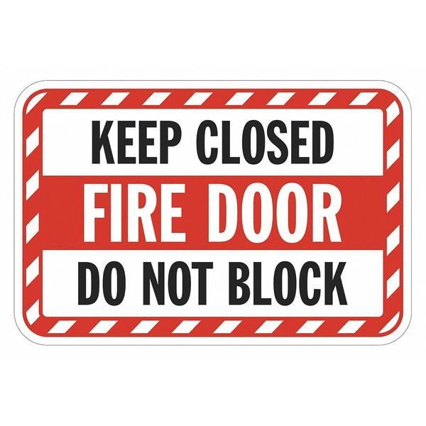 Warning Sign, 12 in H, 18 in W, Aluminum, Horizontal Rectangle, English, T1-1665-HI_18x12