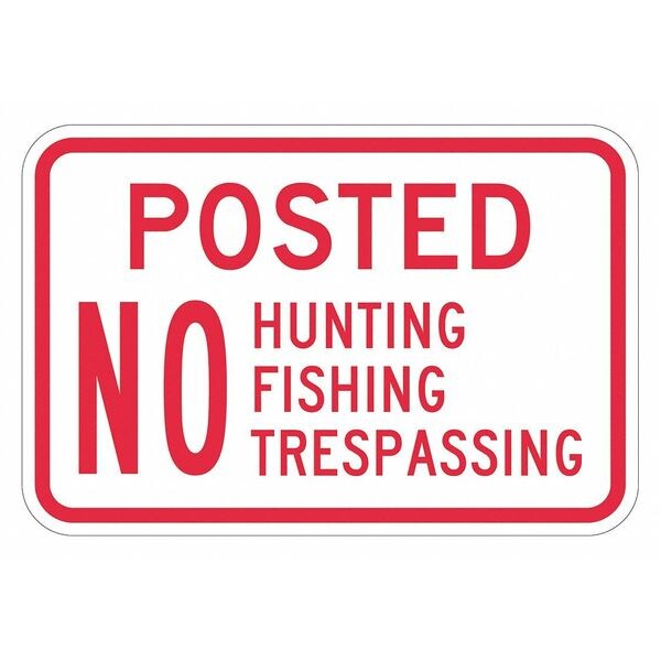 Warning Sign, 12 in H, 18 in W, Aluminum, Horizontal Rectangle, English, T1-1086-EG_18x12