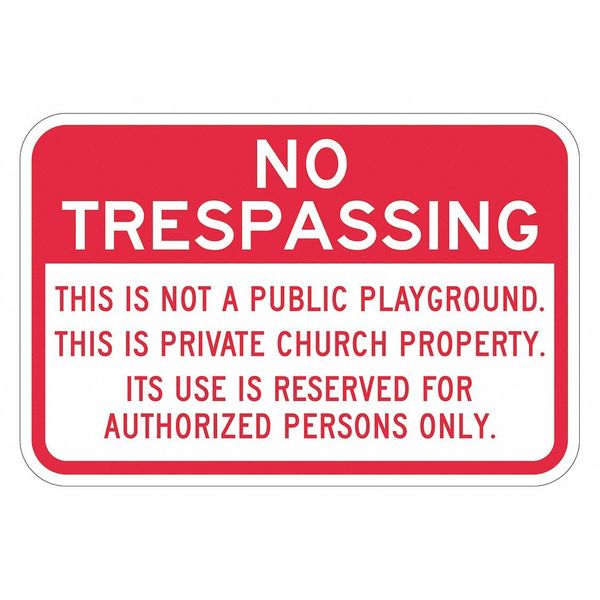 Warning Sign, 12 in H, 18 in W, Aluminum, Horizontal Rectangle, English, T1-1506-DG_18x12