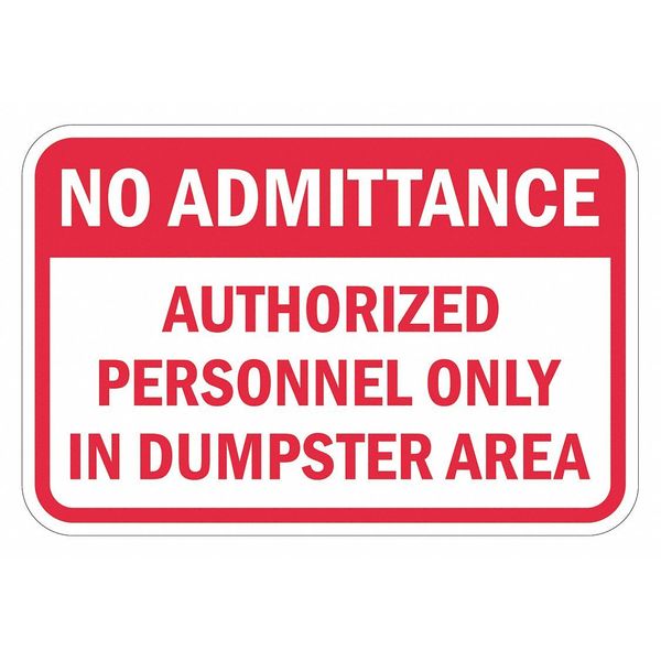 Restriction Sign, 12 in H, 18 in W, Aluminum, Horizontal Rectangle, English, T1-1697-EG_18x12