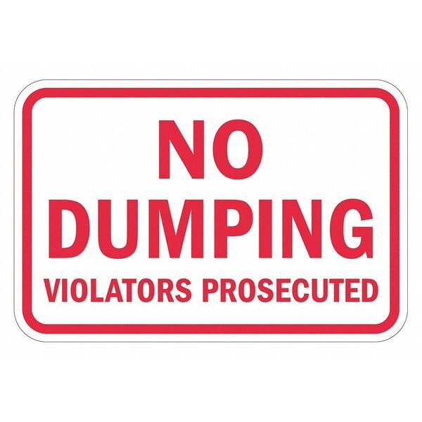 Facility Sign, 12 in H, 18 in W, Aluminum, Horizontal Rectangle, English, T1-1723-HI_18x12