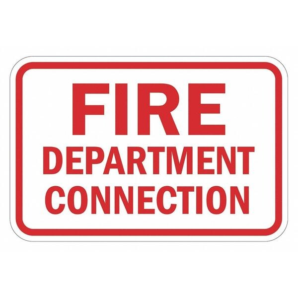 Fire Sign, 12 in H, 18 in W, Aluminum, Horizontal Rectangle, English, T1-1818-EG_18x12