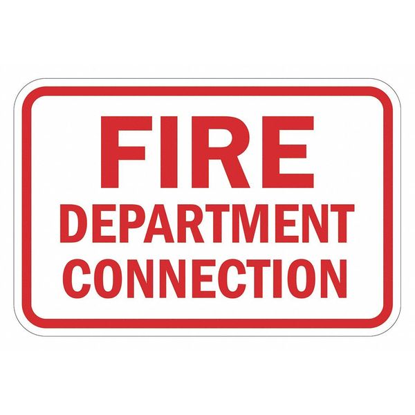 Fire Sign, 12 in H, 18 in W, Aluminum, Horizontal Rectangle, English, T1-1818-HI_18x12