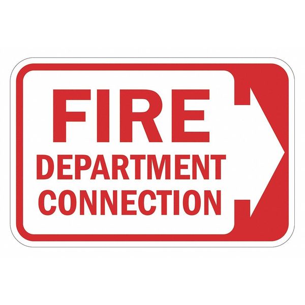 Fire Sign, 12 in H, 18 in W, Aluminum, Horizontal Rectangle, English, T1-1819-HI_18x12