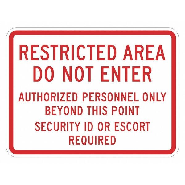 Warning Sign, 12 in H, 18 in W, Aluminum, Horizontal Rectangle, English, T1-1930-DG_18x12