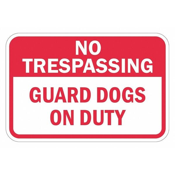 Warning Sign, 12 in H, 18 in W, Aluminum, Horizontal Rectangle, English, T1-3106-EG_18x12