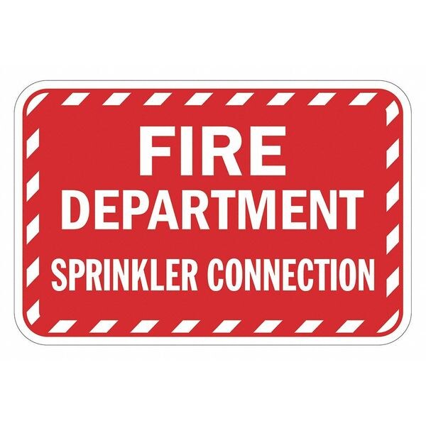 Fire Sign, 12 in H, 18 in W, Aluminum, Horizontal Rectangle, English, T1-1821-EG_18x12