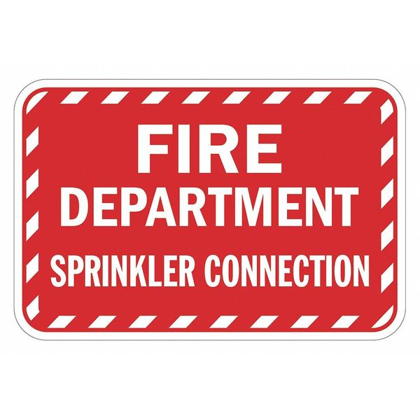 Fire Sign, 12 in H, 18 in W, Aluminum, Horizontal Rectangle, English, T1-1821-HI_18x12
