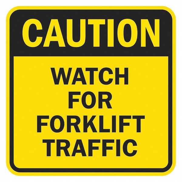 Warning Sign, 18 in H, 18 in W, Aluminum, Square, English, T1-1378-EG_18x18