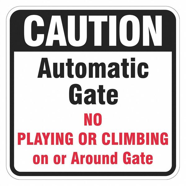 Facility Sign, 18 in H, 18 in W, Aluminum, Square, English, T1-1330-HI_18x18