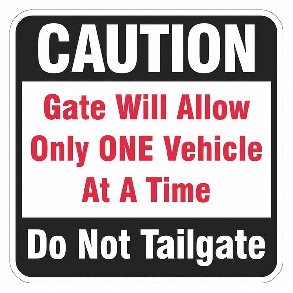 Parking Lot Gate Parking Sign, 18 in H, 18 in W, Aluminum, Square, English, T1-1348-HI_18x18