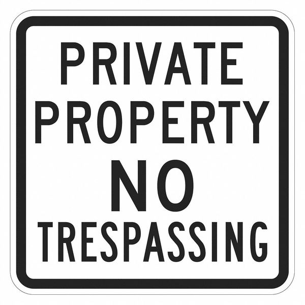 Warning Sign, 18 in H, 18 in W, Aluminum, Square, English, T1-1097-HI_18x18