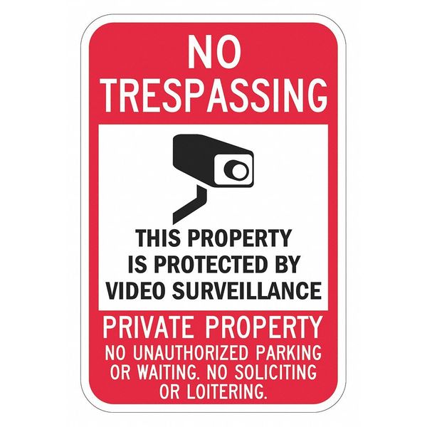 Warning Sign, 24 in H, 18 in W, Aluminum, Vertical Rectangle, English, T1-1084-EG_18x24