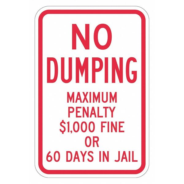 Facility Sign, 24 in H, 18 in W, Aluminum, Vertical Rectangle, English, T1-1713-DG_18x24