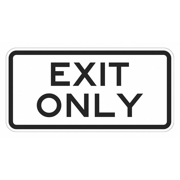 Exit Sign For Parking Lots, 12 in H, 24 in W, Aluminum, Horizontal Rectangle, T1-1907-HI_24x12