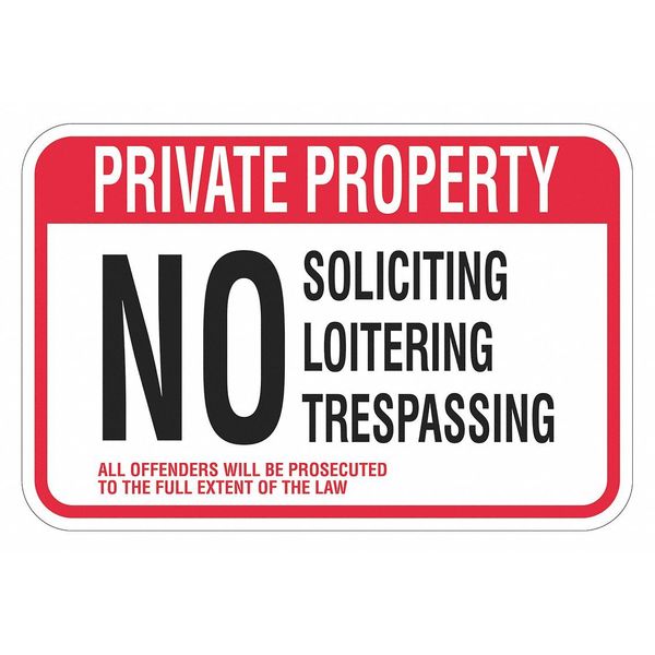 Warning Sign, 18 in H, 24 in W, Aluminum, Rectangle, English, T1-1165-HI_24x18