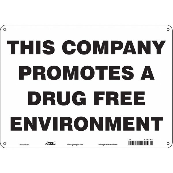 Safety Sign, 10 in Height, 14 in Width, Polyethylene, Horizontal Rectangle, English, 449L80