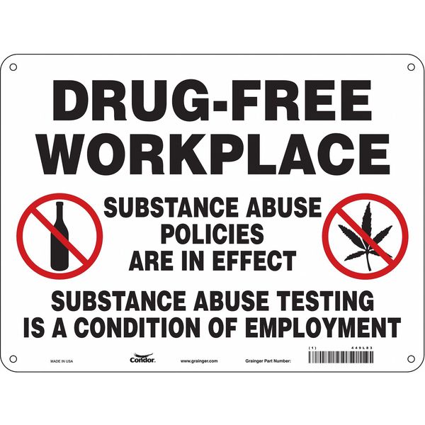 Safety Sign, 18 in H, 24 in W, Polyethylene, Horizontal Rectangle, English, 449L83