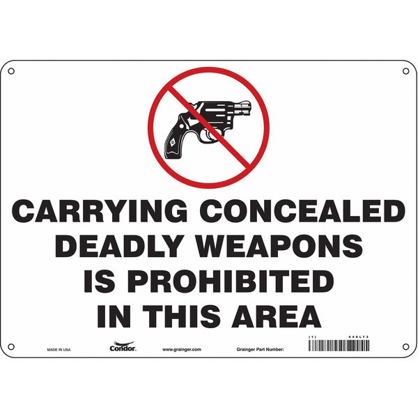 Safety Sign, 10 in Height, 14 in Width, Polyethylene, Horizontal Rectangle, English, 449L73