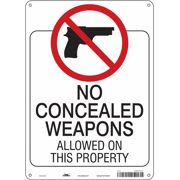 Safety Sign, 14 in Height, 10 in Width, Polyethylene, Vertical Rectangle, English, 449L23