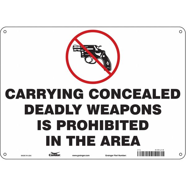 Safety Sign, 10 in Height, 14 in Width, Polyethylene, Horizontal Rectangle, English, 449L36