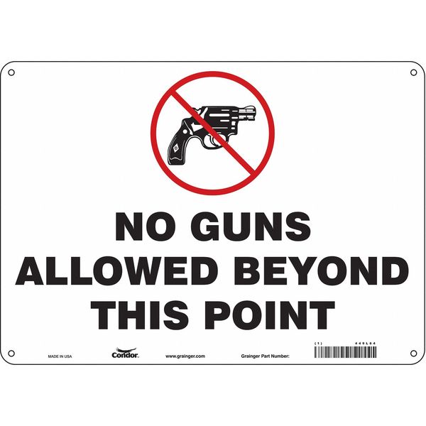 Safety Sign, 10 in Height, 14 in Width, Polyethylene, Horizontal Rectangle, English, 449L64