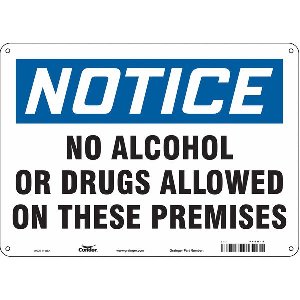 Safety Sign, 10 in Height, 14 in Width, Polyethylene, Horizontal Rectangle, English, 449M14