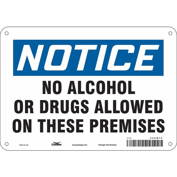 Safety Sign, 7 in Height, 10 in Width, Vinyl, Vertical Rectangle, English, 449M15