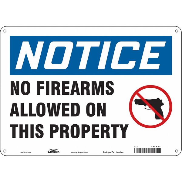 Safety Sign, 10 in Height, 14 in Width, Vinyl, Horizontal Rectangle, English, 449M54