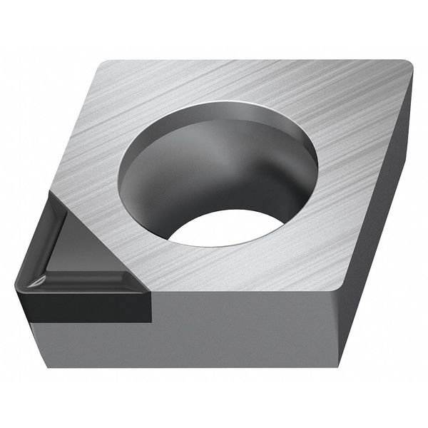 Diamond Turning Insert, Diamond, 1/4 in, CCGT, 80  Degrees, 1/64 in, PCD