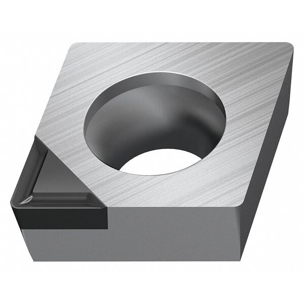 Diamond Turning Insert, Diamond, 3/8 in, CCGT, 80  Degrees, 1/64 in, PCD
