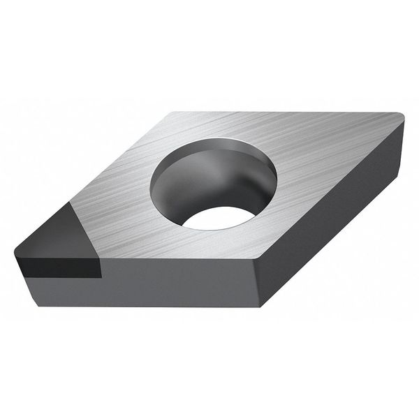 Diamond Turning Insert, Diamond, 1/4 in, DCGW, 55  Degrees, 1/64 in, PCD